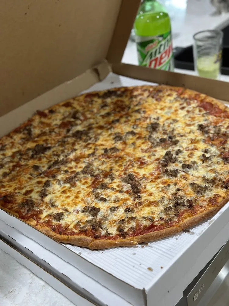 24 Inch Sausage and Hamburger Pizza